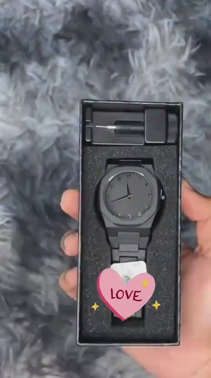 montre  poly carbone